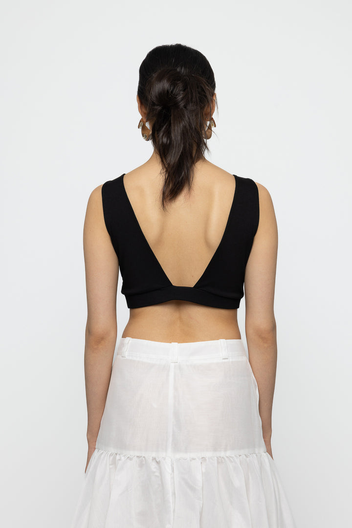 Volume Organza Bow Top & Bralette - Cork - Frontiers Woman