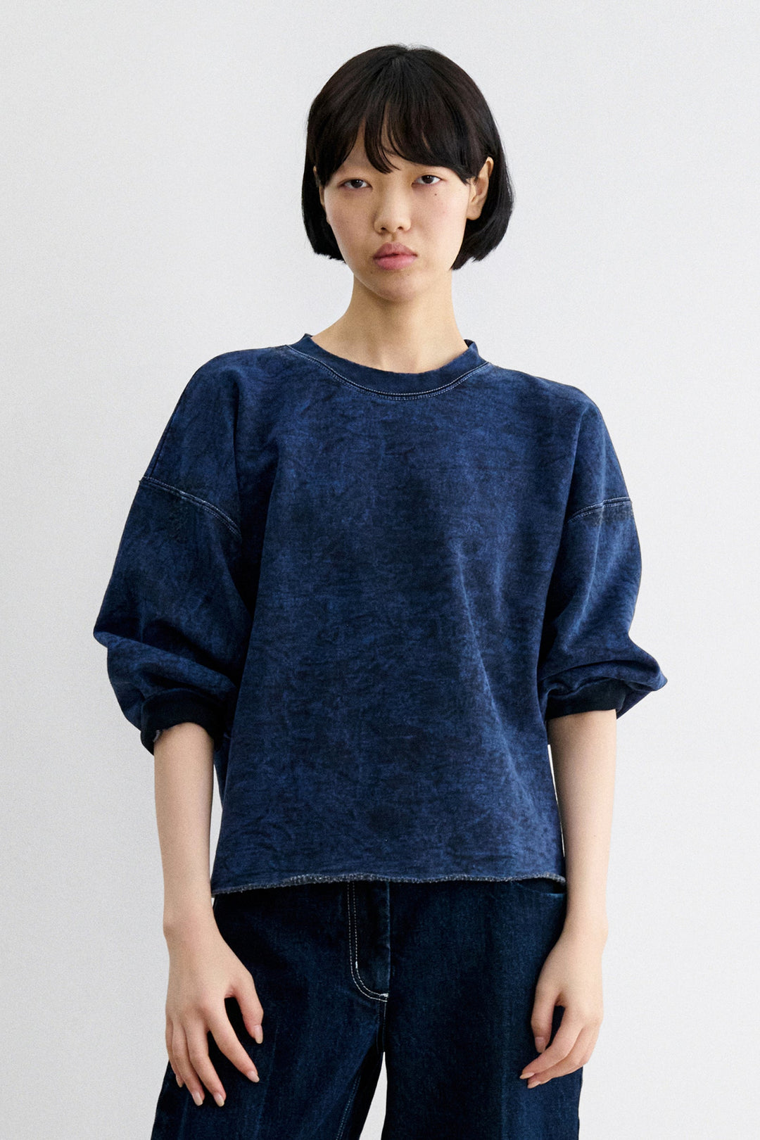 Fond Sweatshirt - Indigo Acid wash