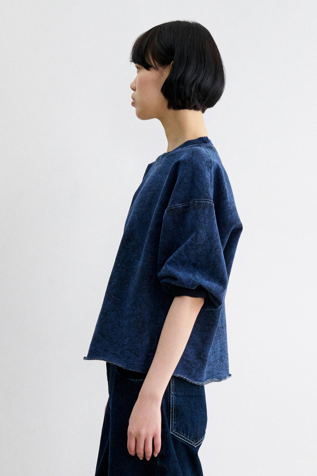 Fond Sweatshirt - Indigo Acid wash