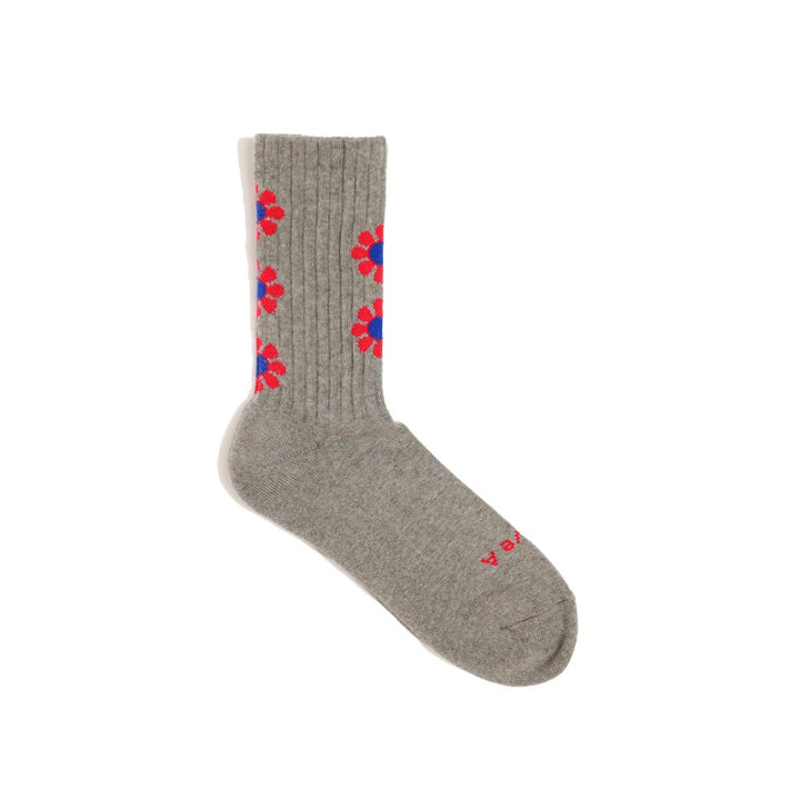 Peace Socks - Grey & Red