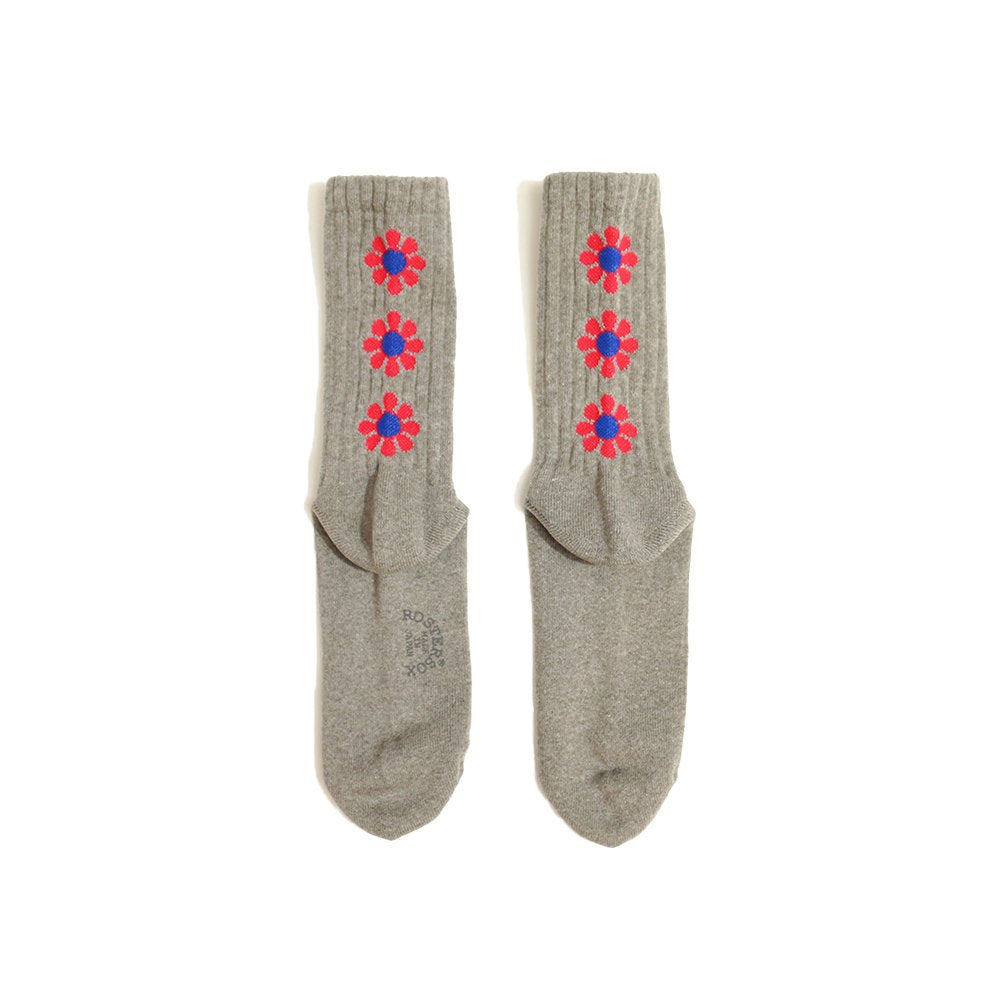 Peace Socks - Grey & Red