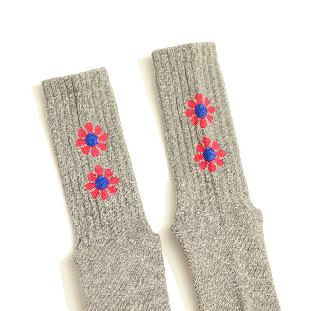 Peace Socks - Grey & Red