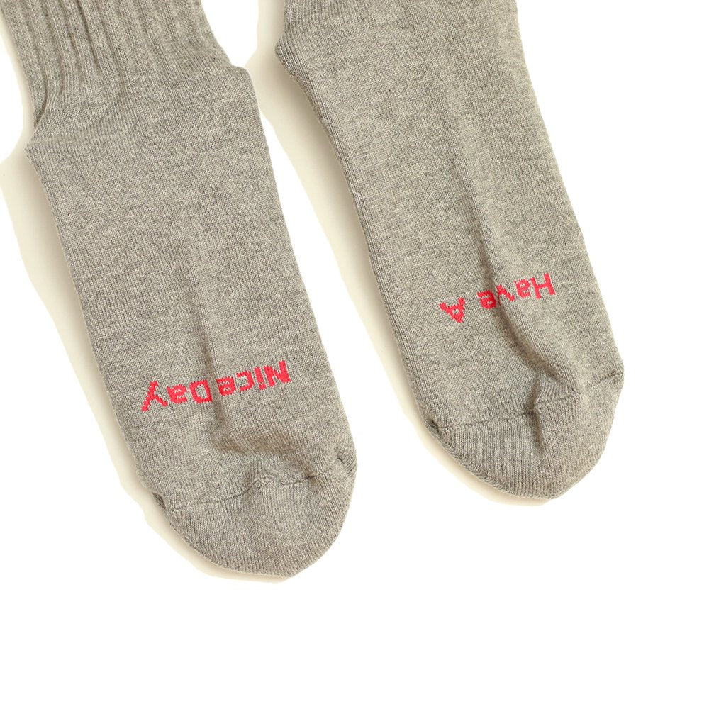 Peace Socks - Grey & Red