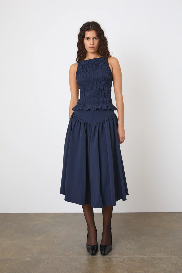 Deba Midi Skirt - Midnight