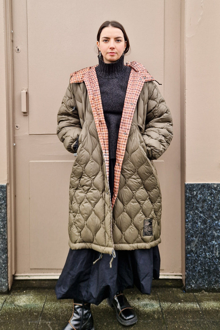 Taion x Universal Works Reversible Parka - Dark Olive Military Line