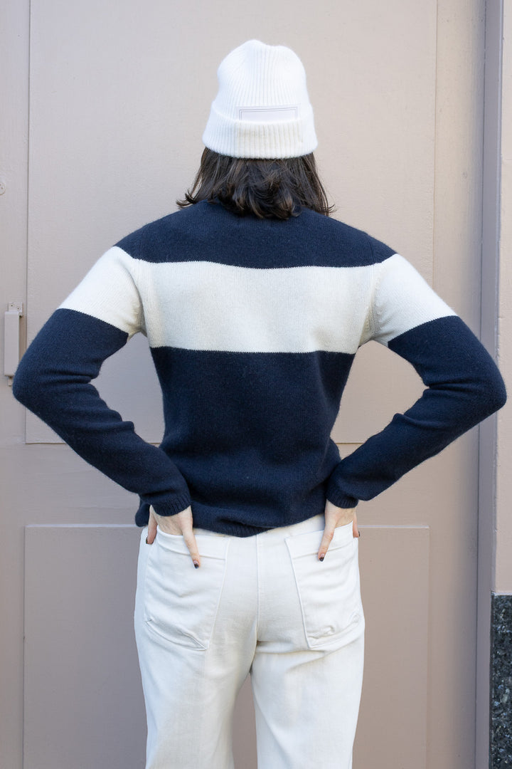 Ski Roll Collar Cashmere Jumper - Navy