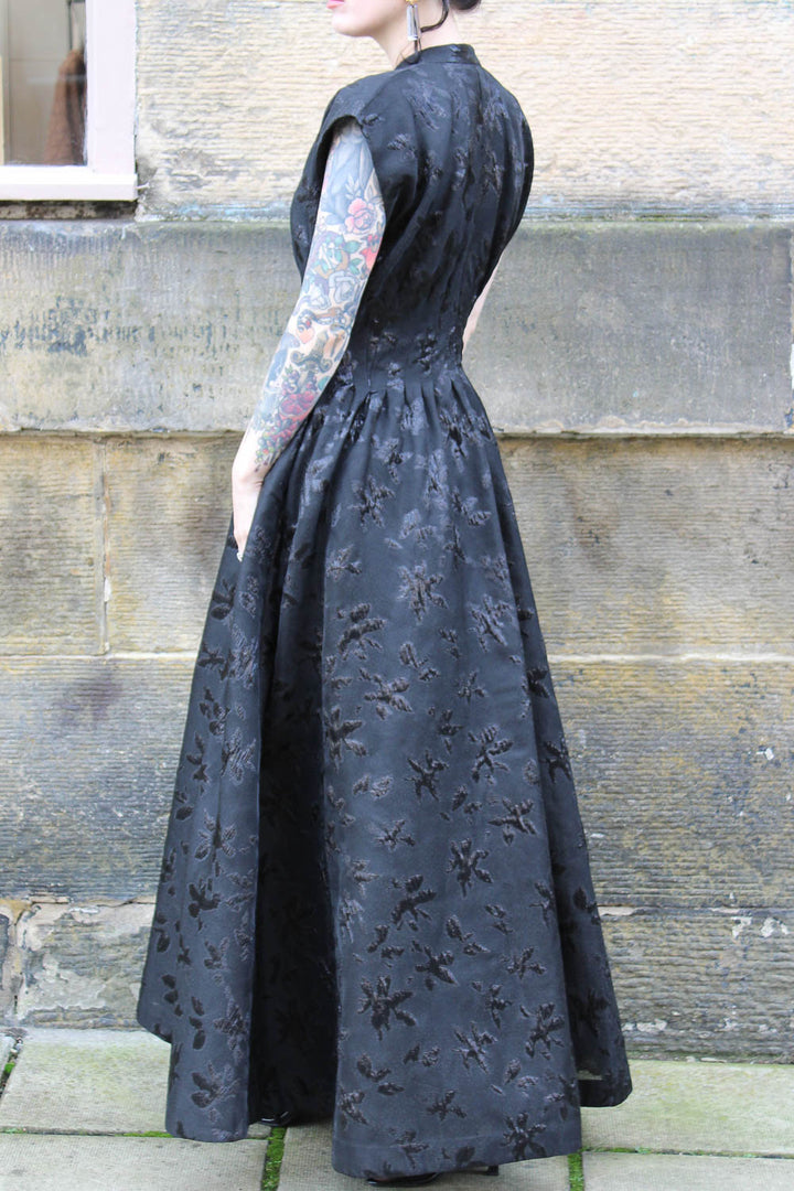 Selene Gown - Jacquard Metallic Black