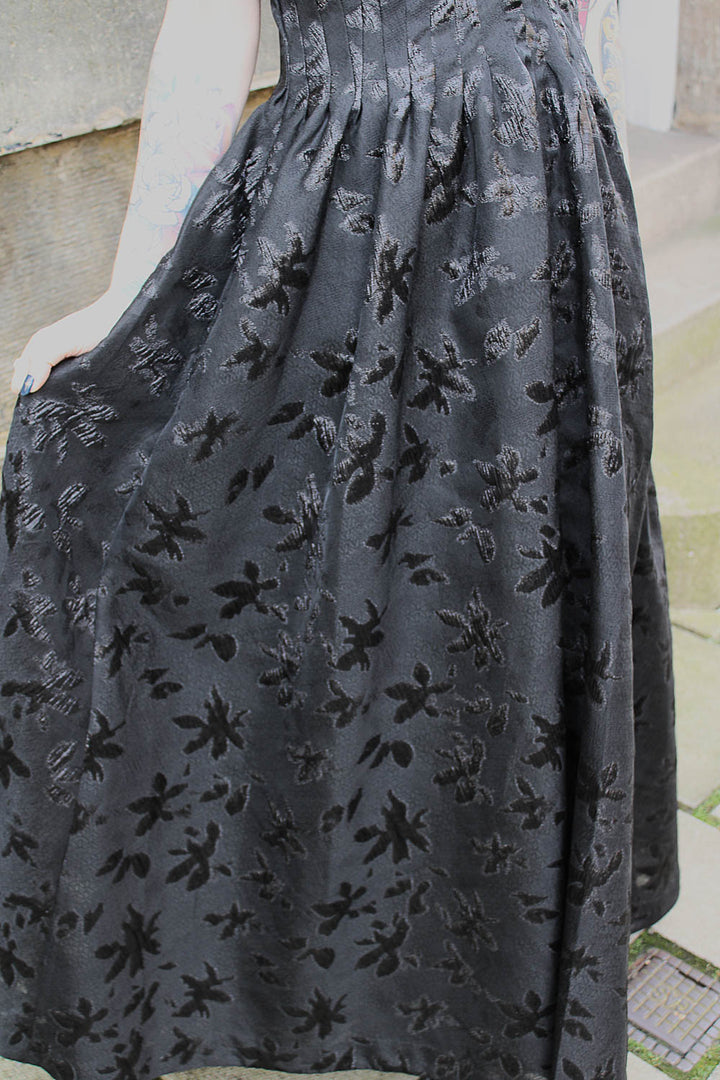 Selene Gown - Jacquard Metallic Black