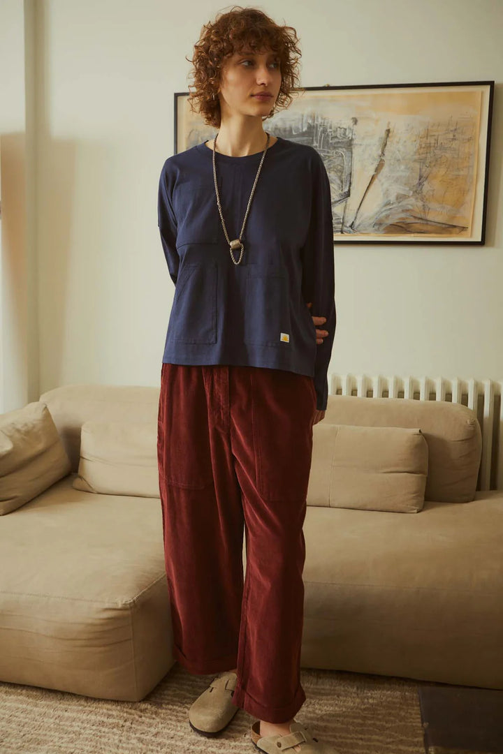 Beckett Crop Trousers - Oxblood