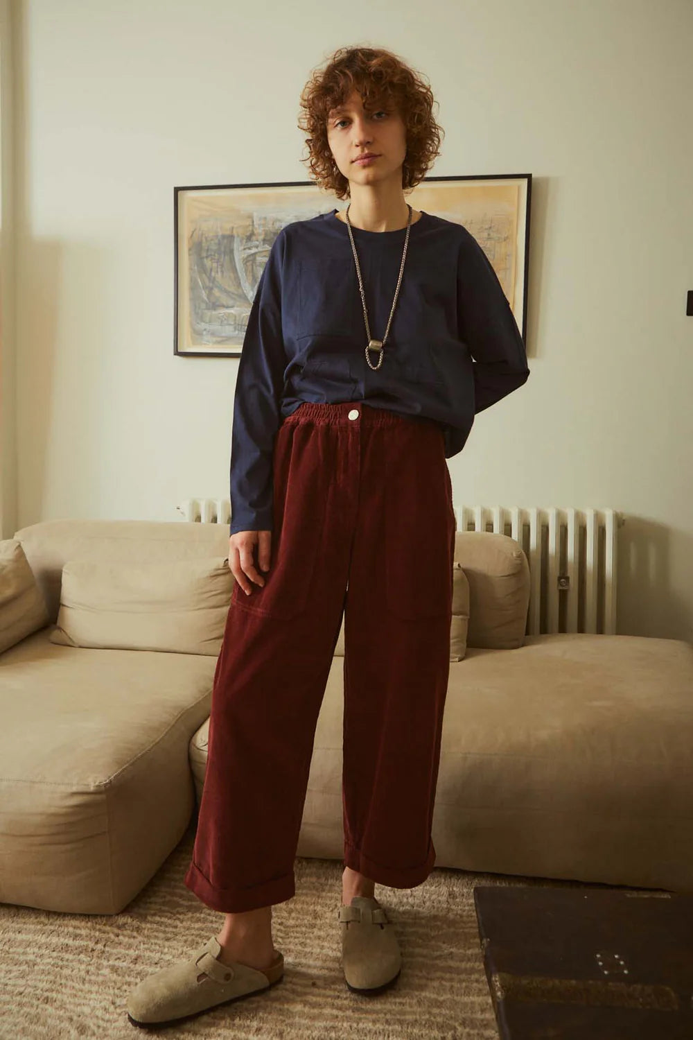 Beckett Crop Trousers - Oxblood