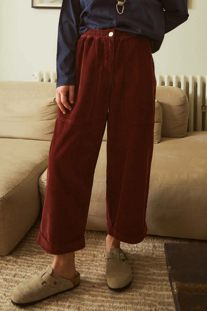 Beckett Crop Trousers - Oxblood