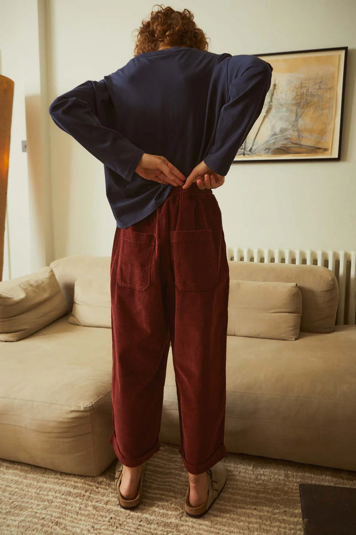 Beckett Crop Trousers - Oxblood