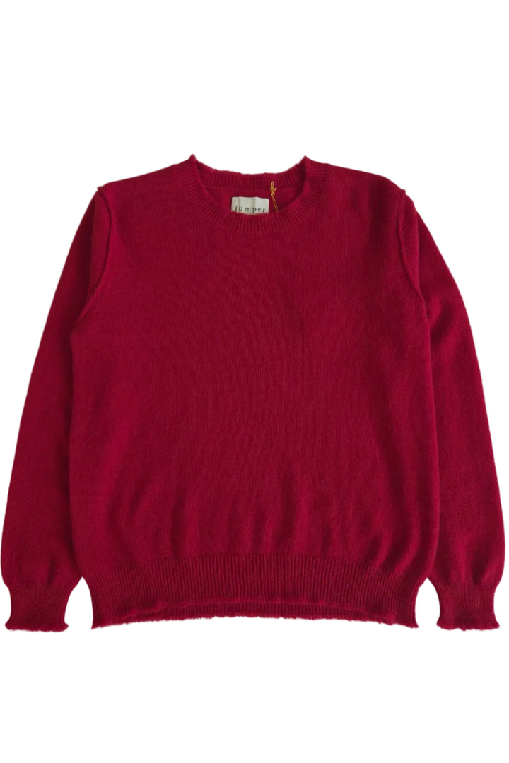 Distressed Crew Cashmere - Red