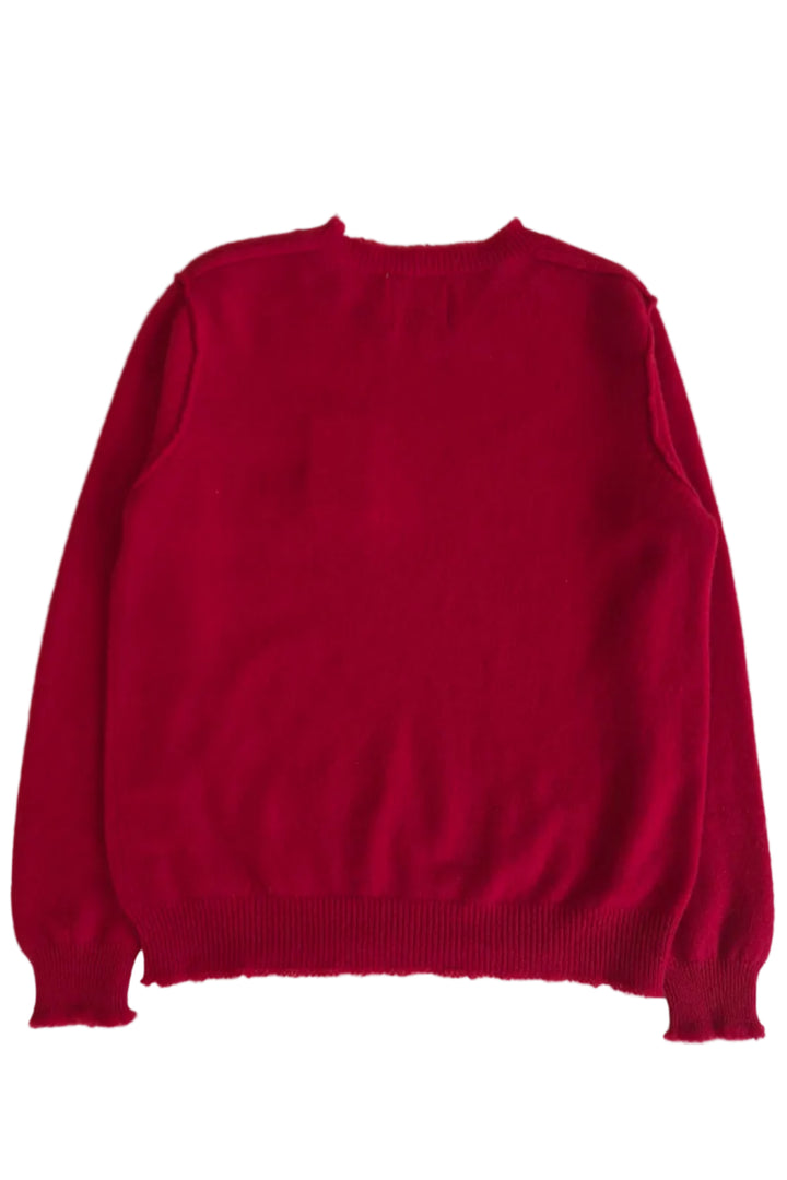 Distressed Crew Cashmere - Red