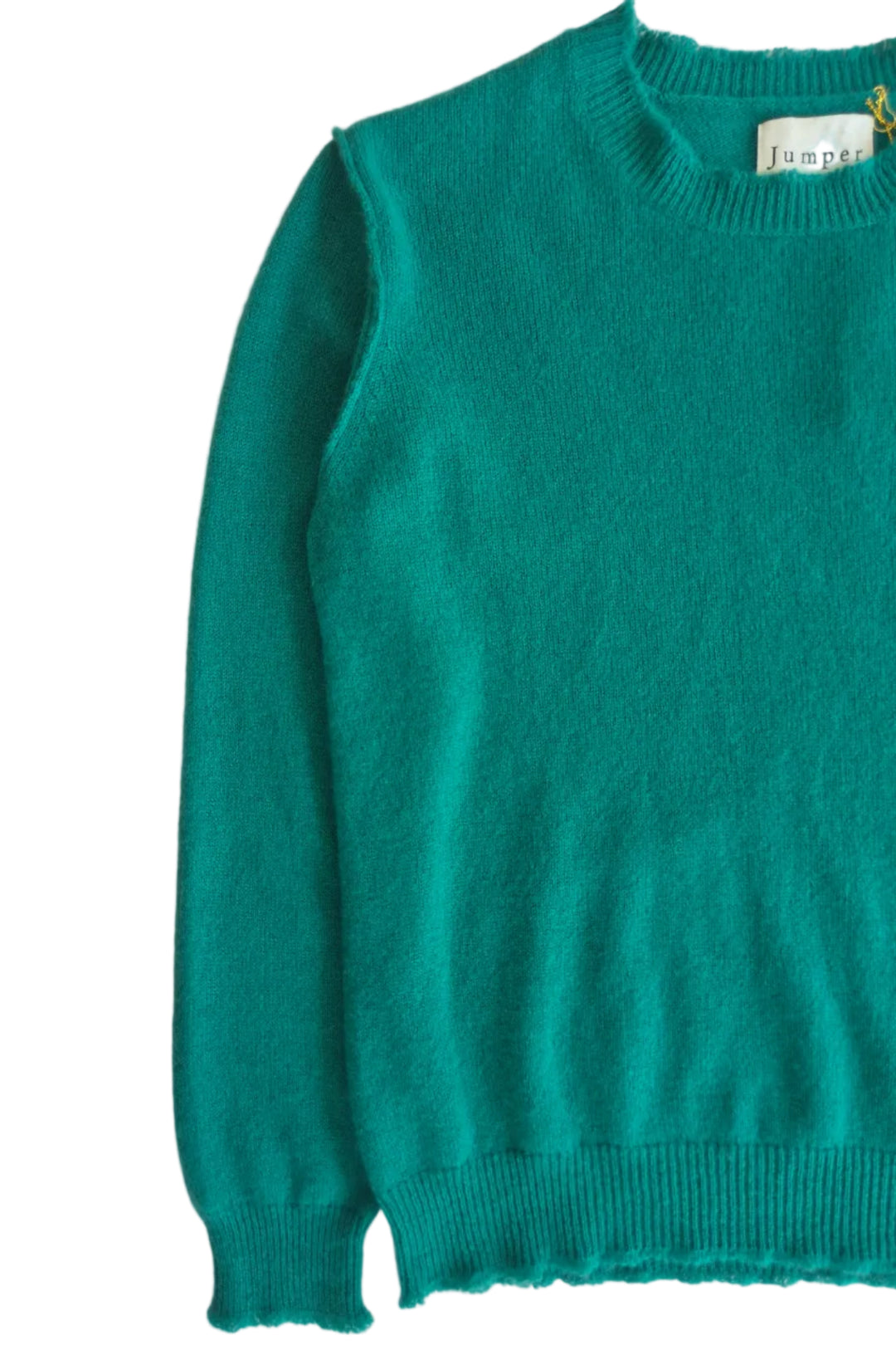 Distressed Crew Cashmere - Olive Green