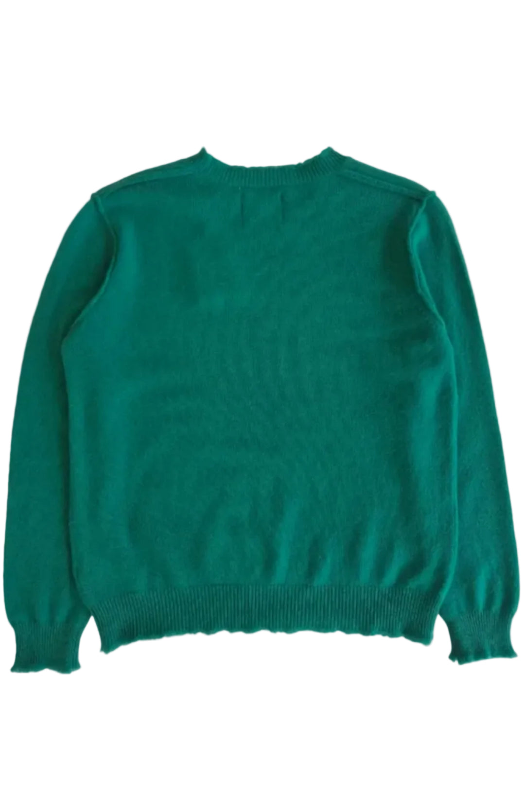 Distressed Crew Cashmere - Olive Green