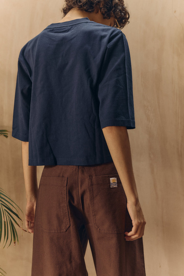 Boxy Tee - Navy