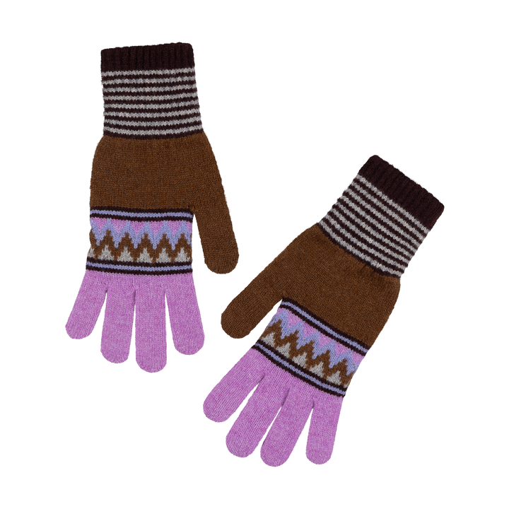 Wave Gloves - Lilac/Choc