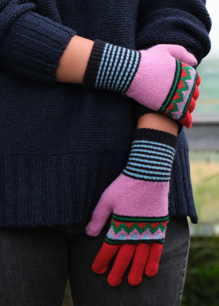 Wave Gloves - Red/Pink