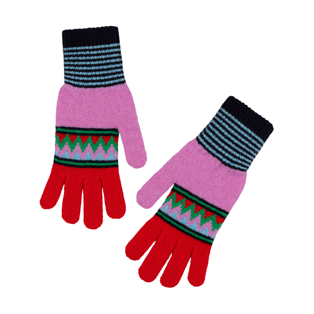Wave Gloves - Red/Pink