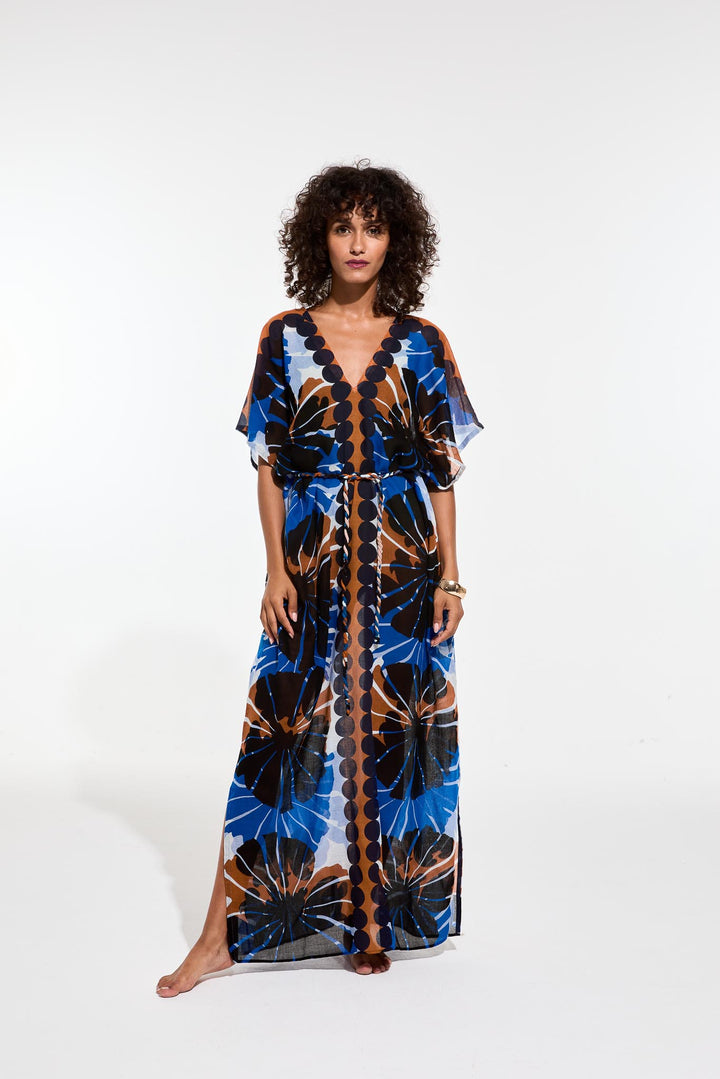Hydra Pavot Dress - Blue - Frontiers Woman