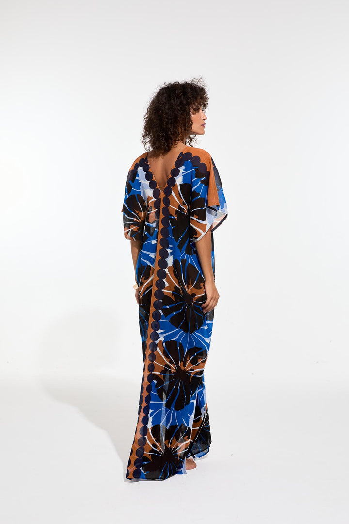 Hydra Pavot Dress - Blue - Frontiers Woman