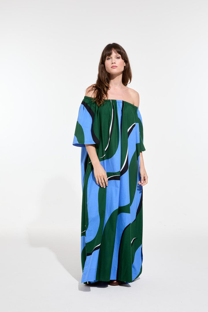 Palao Madone Dress - Teal - Frontiers Woman