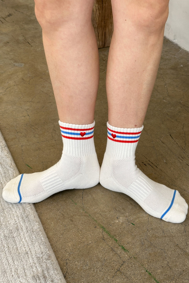 Embroidered Girlfriend Socks - Leche