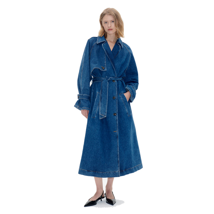 Delilah Coat - Classic Blue Denim