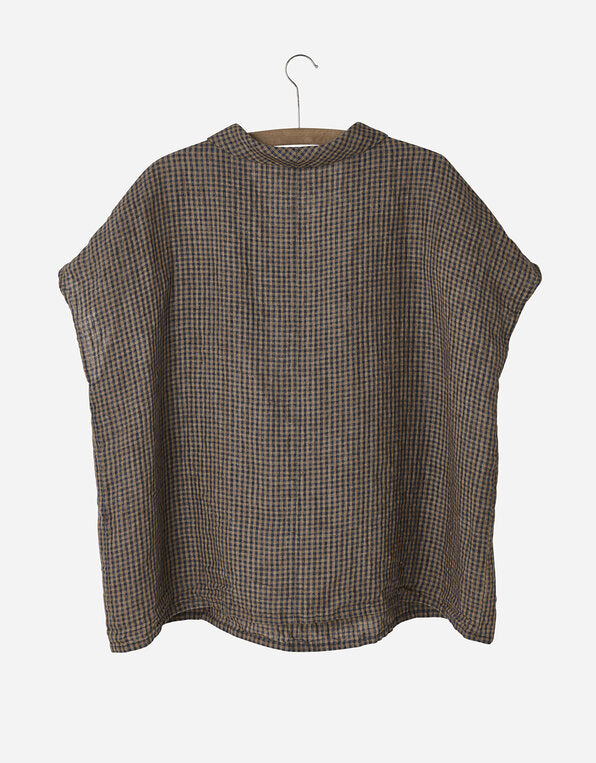 Shawl Collar Top - Rust Check