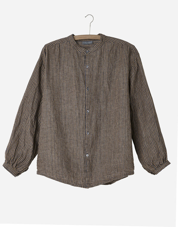 Wide Blouse - Rust Check