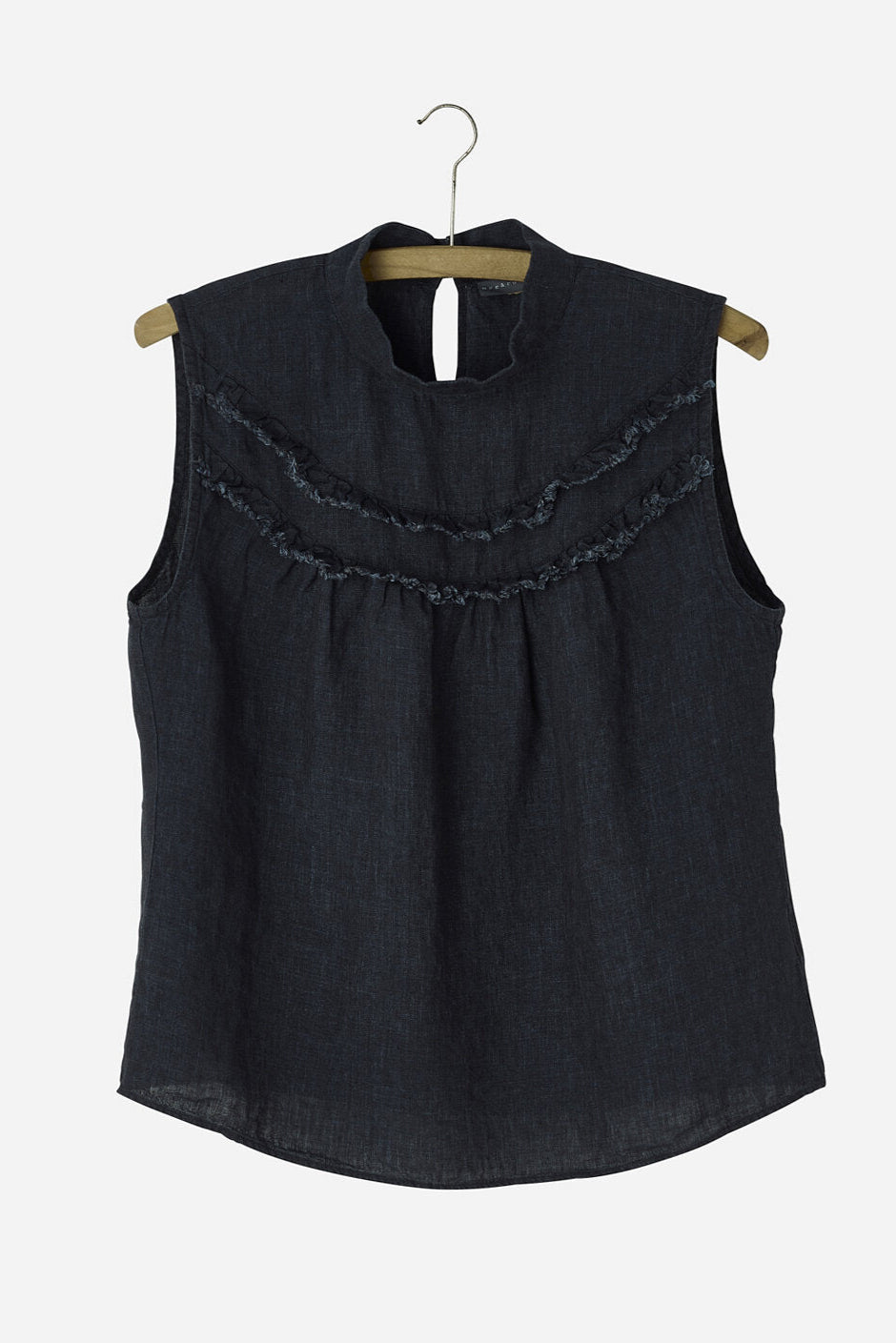 Ruffle Top - Ink Blue