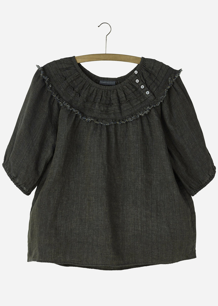 Ruffle Blouse - Green