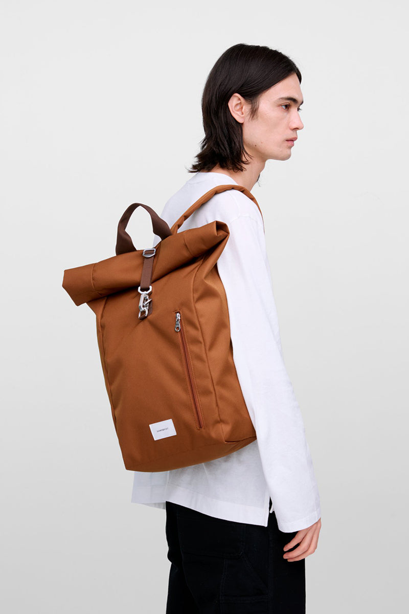 Ground Rolltop Backpack L - Sepia Brown - Frontiers Woman