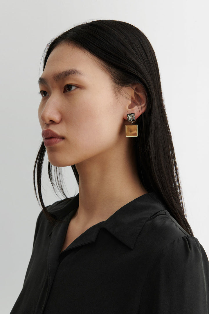 Halstead Gem Earrings - Citron