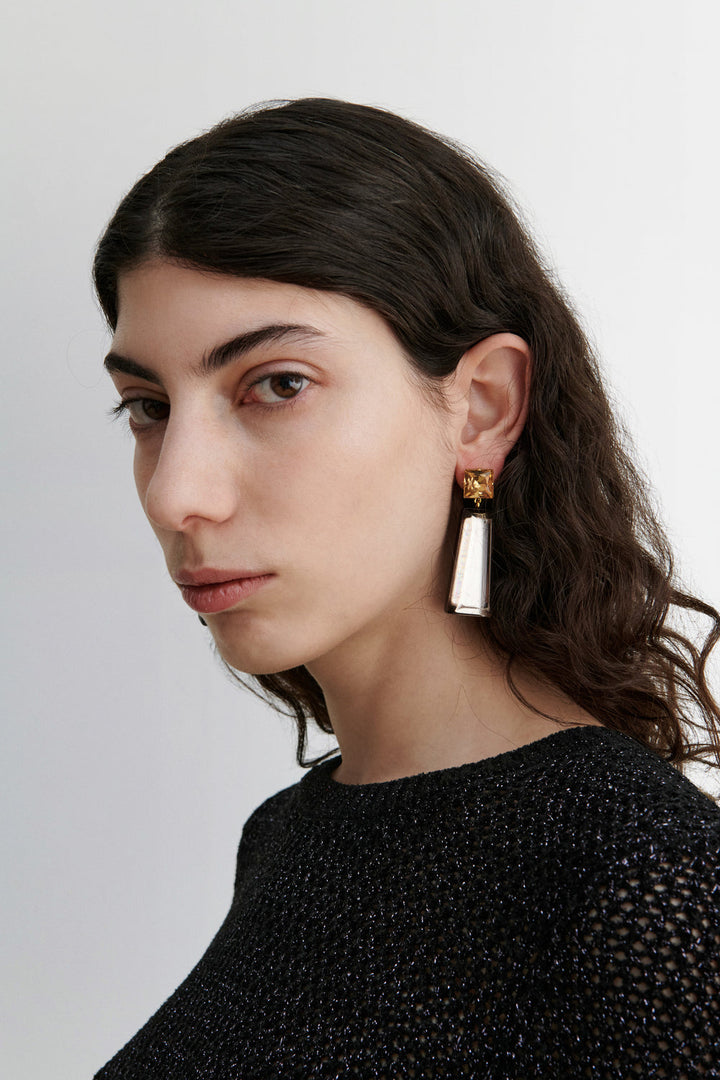 Beam Gem Earring - Dove