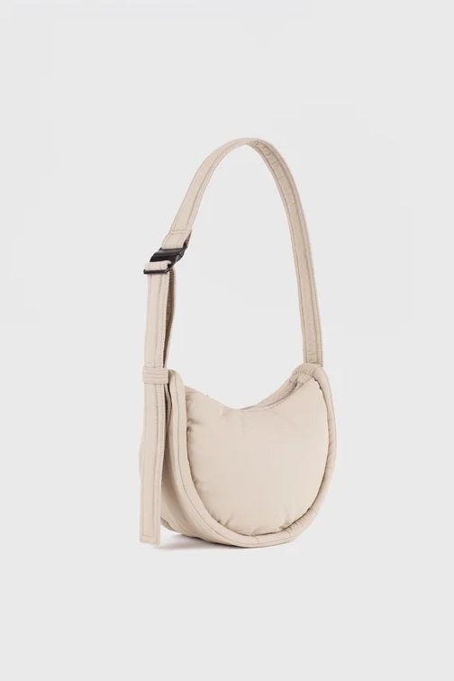 Curve Half Moon Mini Bag - Beige