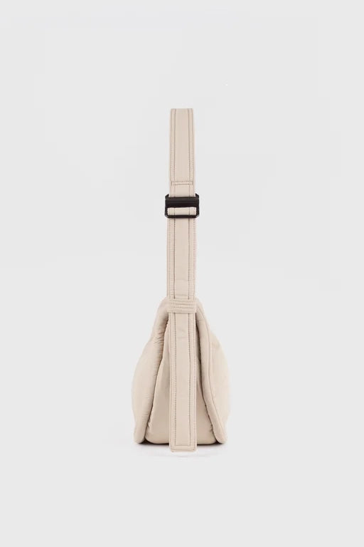 Curve Half Moon Mini Bag - Beige
