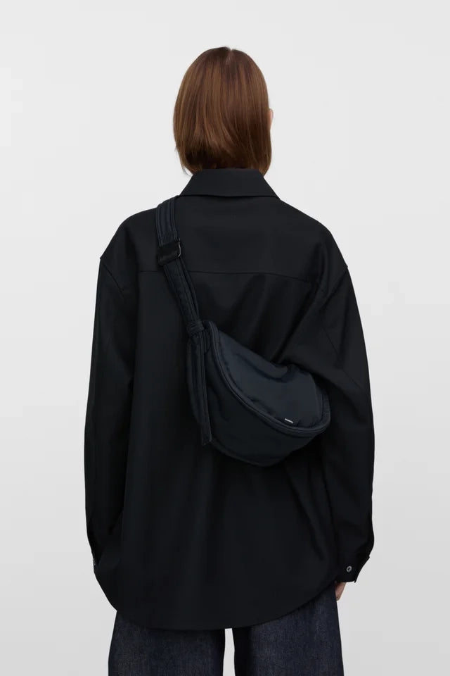 Curve Half Moon Mini Bag - Black