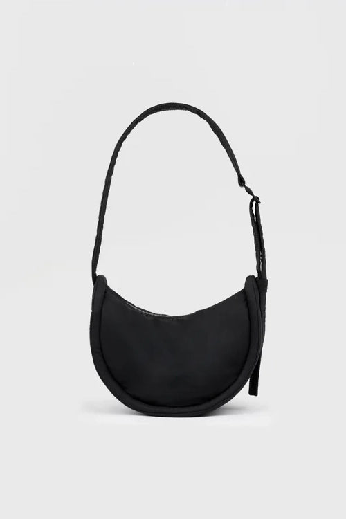 Curve Half Moon Mini Bag - Black