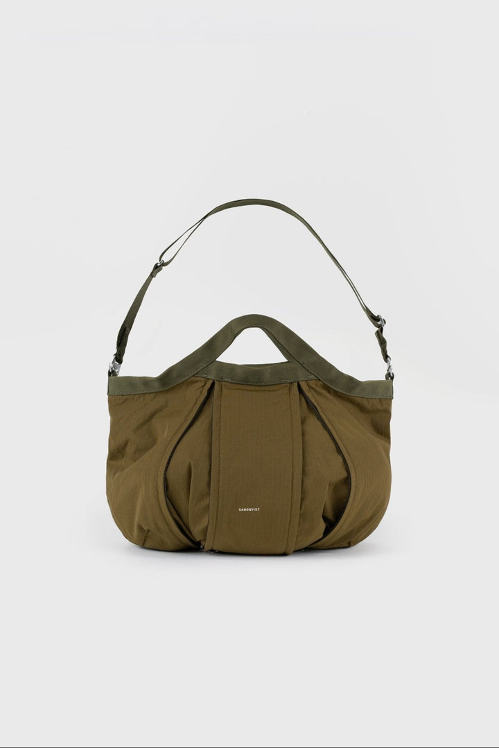 Grid Expandable crossbody Bag - Olive - Frontiers Woman