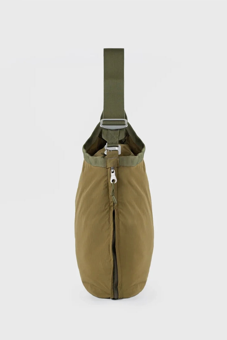 Grid Expandable Tote Bag - Olive