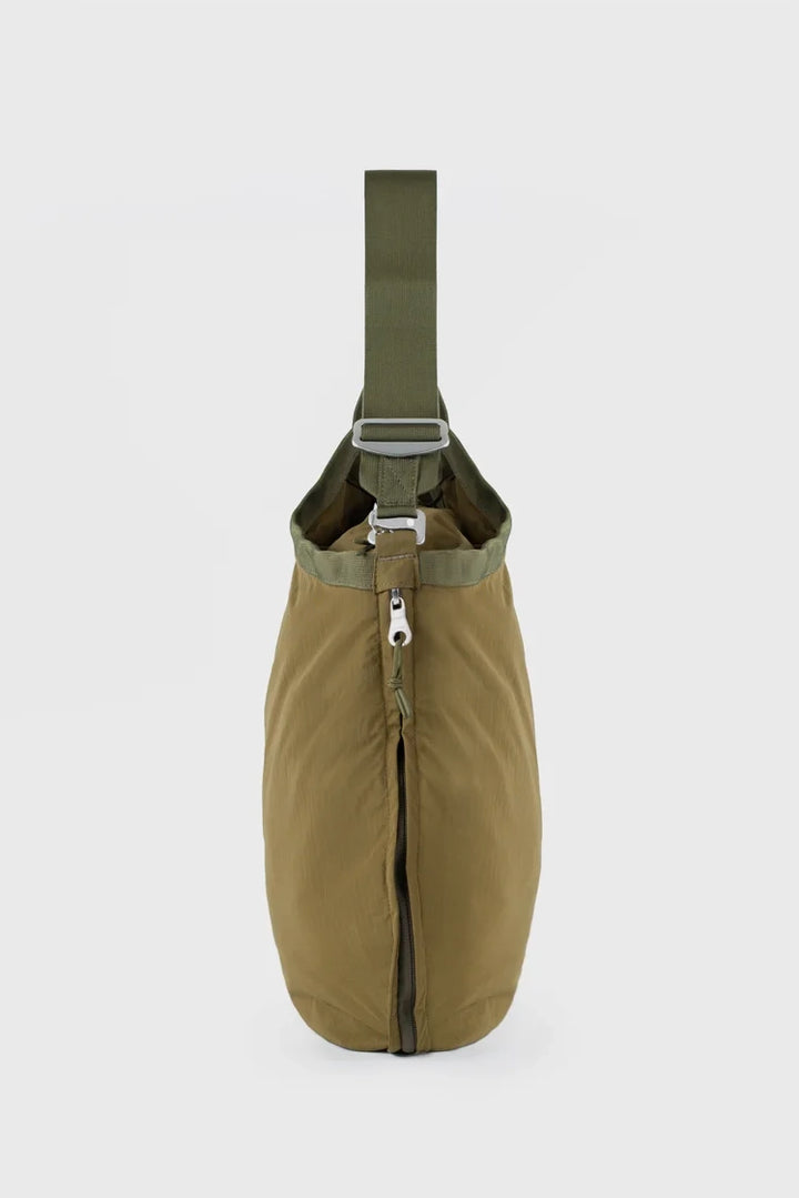 Grid Expandable Tote Bag - Olive