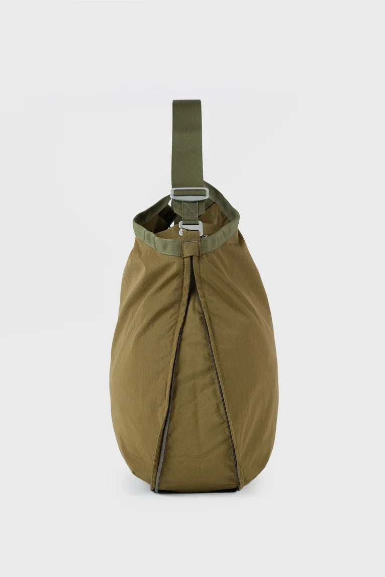Grid Expandable Tote Bag - Olive