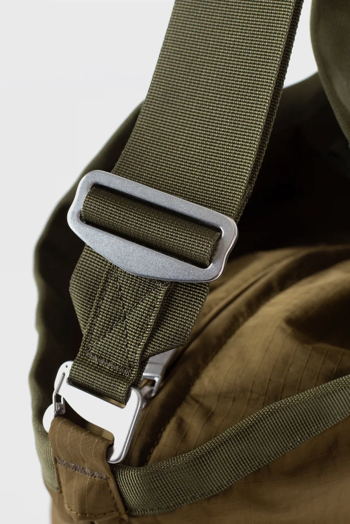 Grid Expandable Tote Bag - Olive