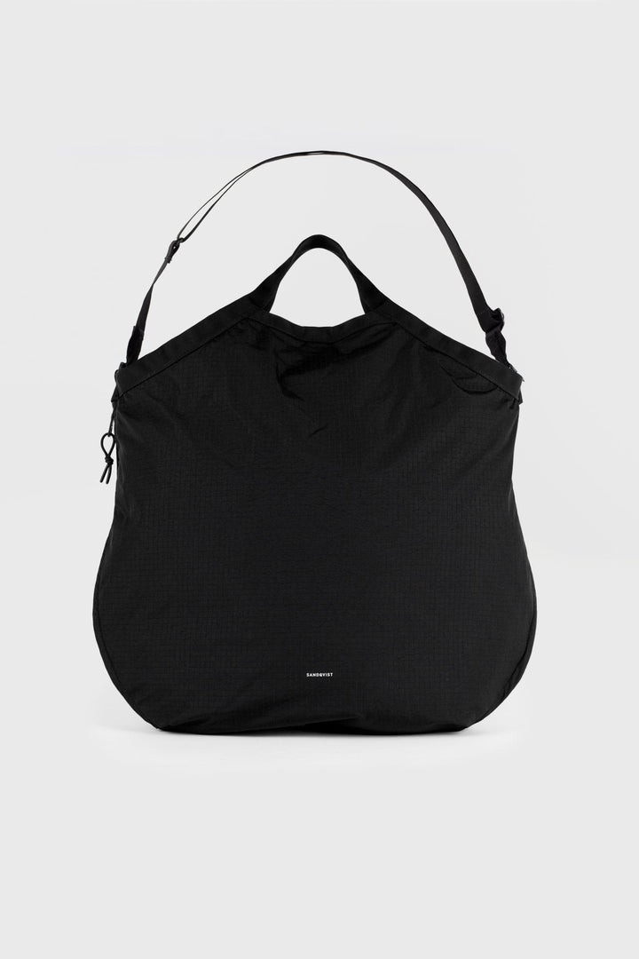 Grid Expandable Tote Bag - Black - Frontiers Woman