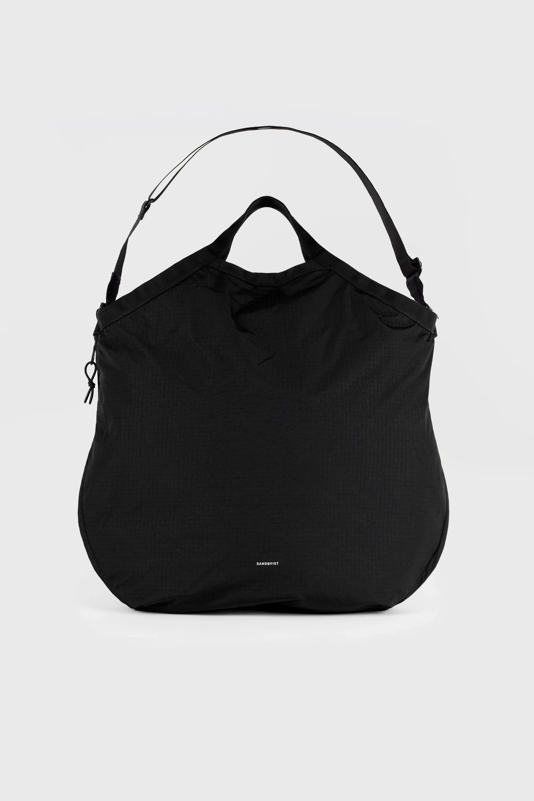 Grid Expandable Tote Bag - Black