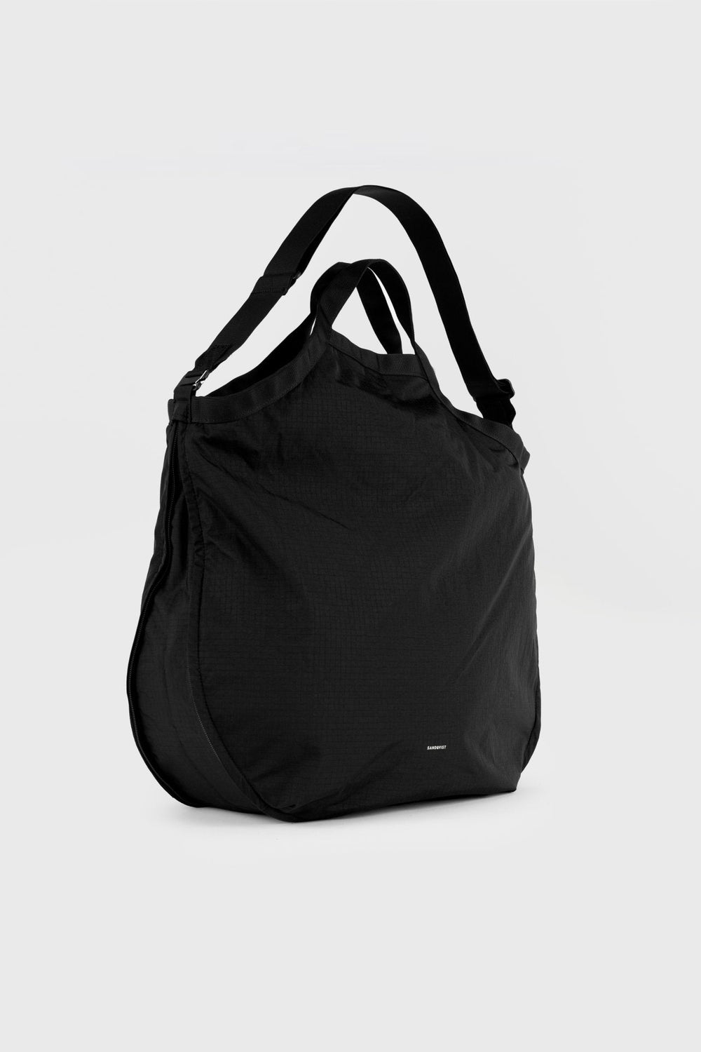 Grid Expandable Tote Bag - Black - Frontiers Woman