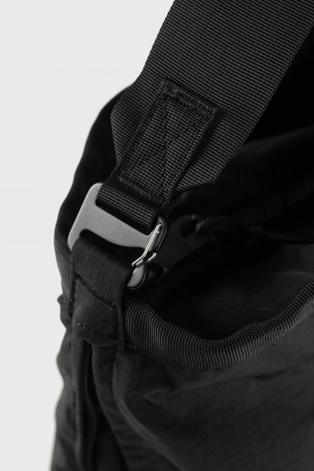 Grid Expandable Tote Bag - Black