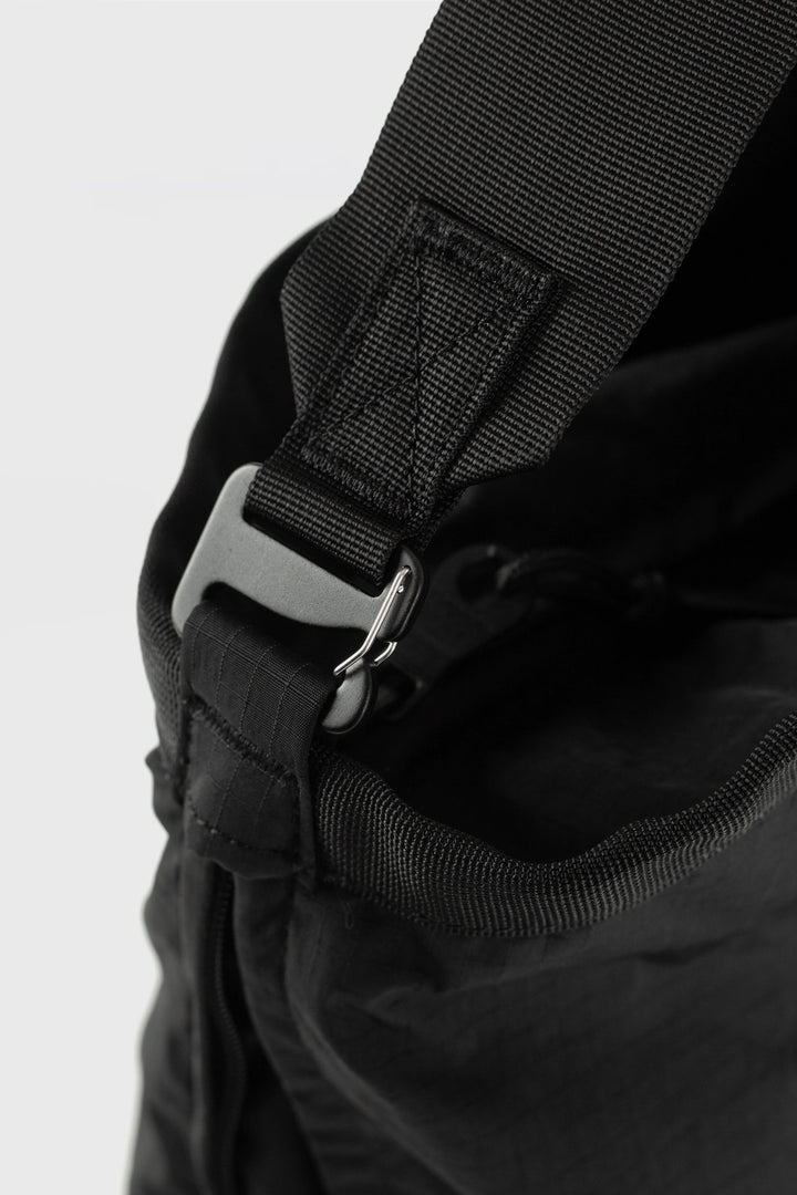 Grid Expandable Tote Bag - Black
